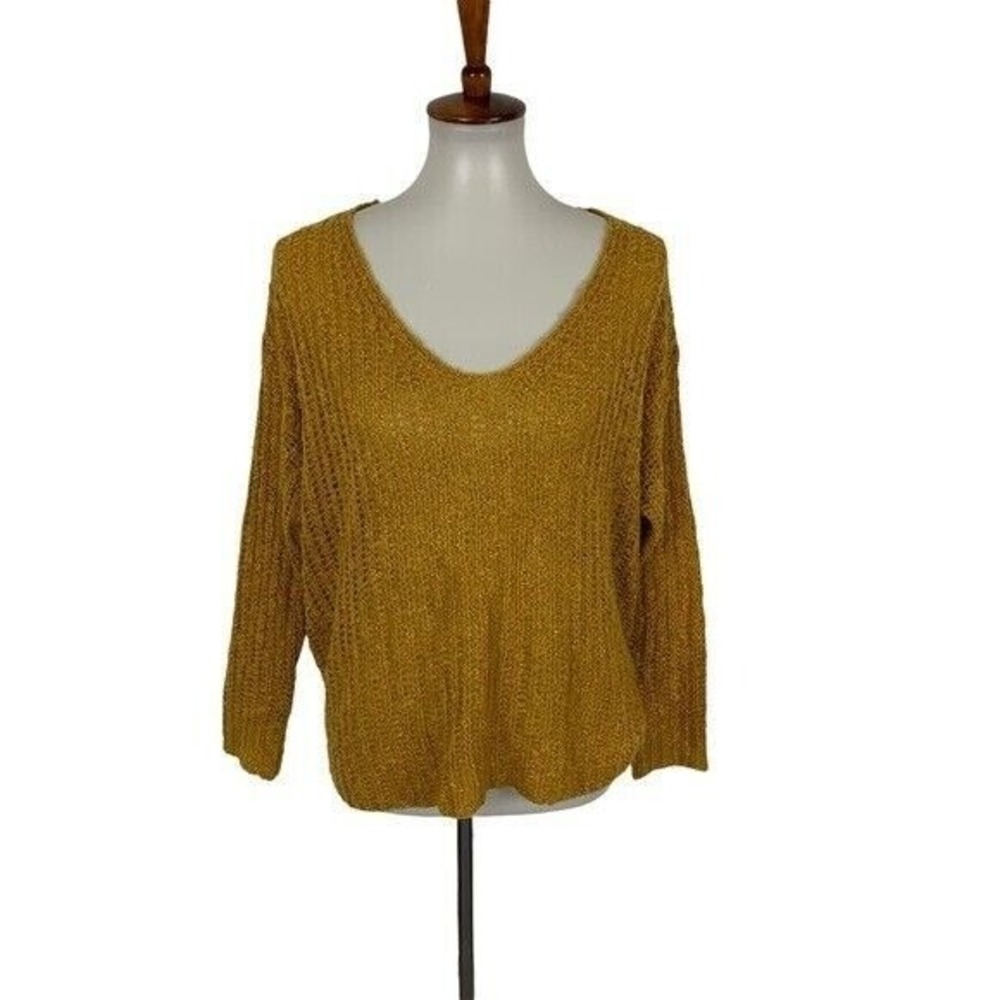 Dreamers Sweater Medium Mustard Knit Cozy Fall Winter Cottagecore